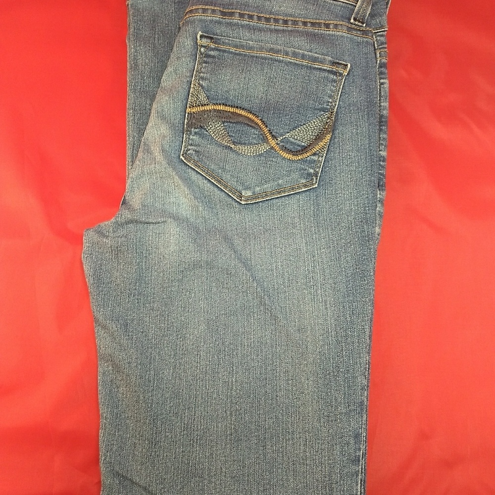 NYDJ Women's Blue Boot Cut Rhinestone Jeans SZ 2